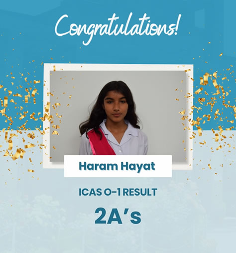 Haram Hayat - Achievement at ICAS